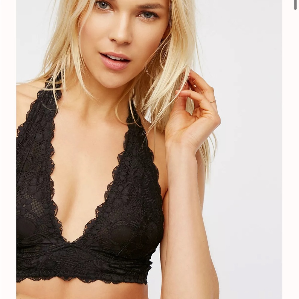 Free People Women’s Galloon Lace Halter Bra - Size Small